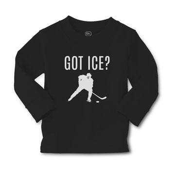 Baby Clothes Got Ice Sports Hockey Player Silhouette Boy & Girl Clothes Cotton