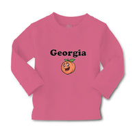 Baby Clothes Georgia Country Name with Pumpkin Funny Face Boy & Girl Clothes - Cute Rascals