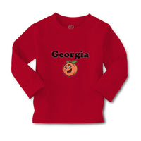 Baby Clothes Georgia Country Name with Pumpkin Funny Face Boy & Girl Clothes - Cute Rascals