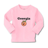 Baby Clothes Georgia Country Name with Pumpkin Funny Face Boy & Girl Clothes - Cute Rascals