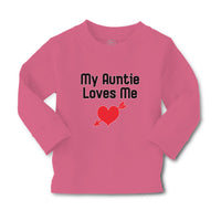 Baby Clothes My Auntie Loves Me An Heart Symbol with Arrow Boy & Girl Clothes - Cute Rascals