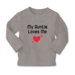 Baby Clothes My Auntie Loves Me An Heart Symbol with Arrow Boy & Girl Clothes - Cute Rascals