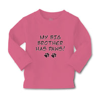 Baby Clothes My Big Brother Has Paws Dog Lover Pet Boy & Girl Clothes Cotton - Cute Rascals