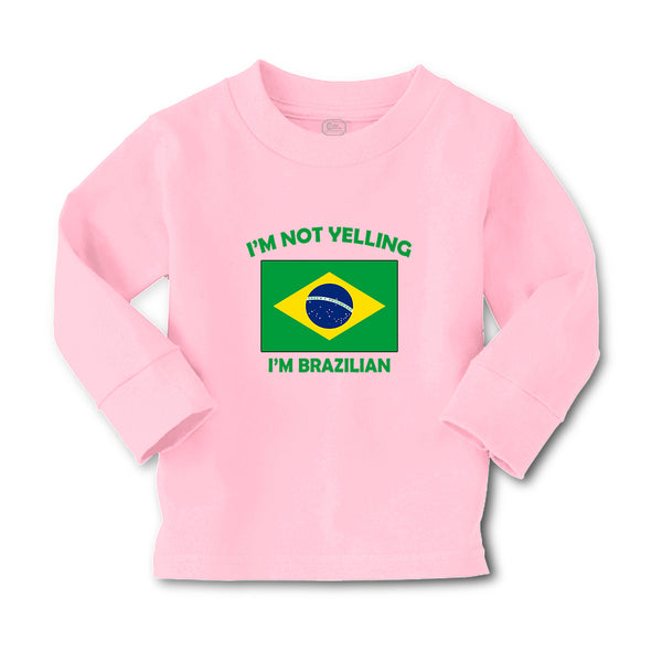 Baby Clothes I'M Not Yelling I Am Brazilian Brazil Countries Boy & Girl Clothes - Cute Rascals