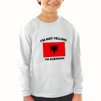 Baby Clothes I'M Not Yelling I Am Albanian Albania Countries Boy & Girl Clothes - Cute Rascals