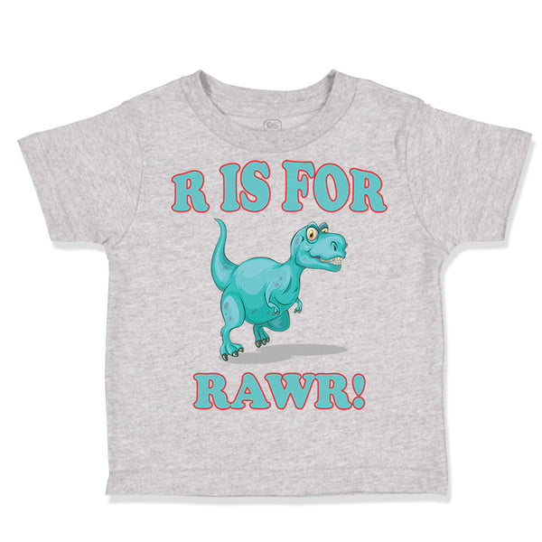 Toddler Clothes Dinosaur T-Rex R Is for Rawr! Dino Toddler Shirt Cotton