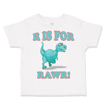 Toddler Clothes Dinosaur T-Rex R Is for Rawr! Dino Toddler Shirt Cotton