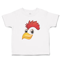 Toddler Clothes Rooster with Sharp Beak Domesticated Fowl Toddler Shirt Cotton