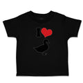 Toddler Clothes I Love Silhouette Duck Aquatic Bird Toddler Shirt Cotton