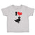 Toddler Clothes I Love Silhouette Duck Aquatic Bird Toddler Shirt Cotton