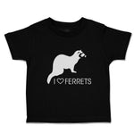 Toddler Clothes I Love Ferrets Domesticated Polecat Mammal Toddler Shirt Cotton