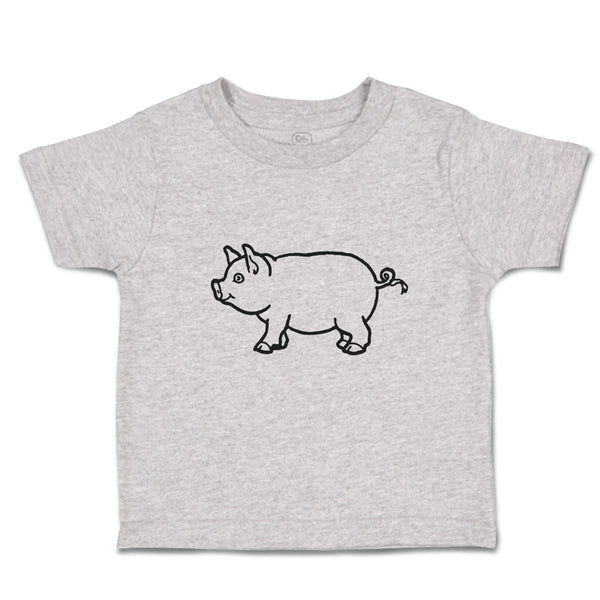 Toddler Clothes Pig Domestic Animal Mammal with Flat Snout Toddler Shirt Cotton