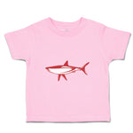 Toddler Clothes Shark Red Animals Ocean Sea Life Toddler Shirt Cotton