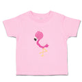 Toddler Clothes Dark Pink Flamingo Leg up Close Eyes Toddler Shirt Cotton