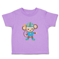 Toddler Clothes Monkey Blue T-Shirt Safari Toddler Shirt Baby Clothes Cotton