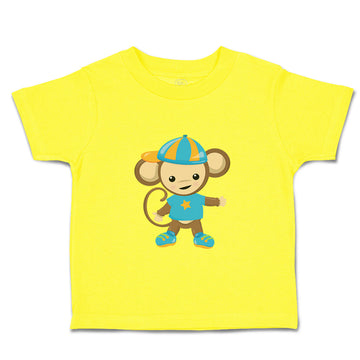 Cute Toddler Clothes Monkey Blue T-Shirt Safari Toddler Shirt Cotton