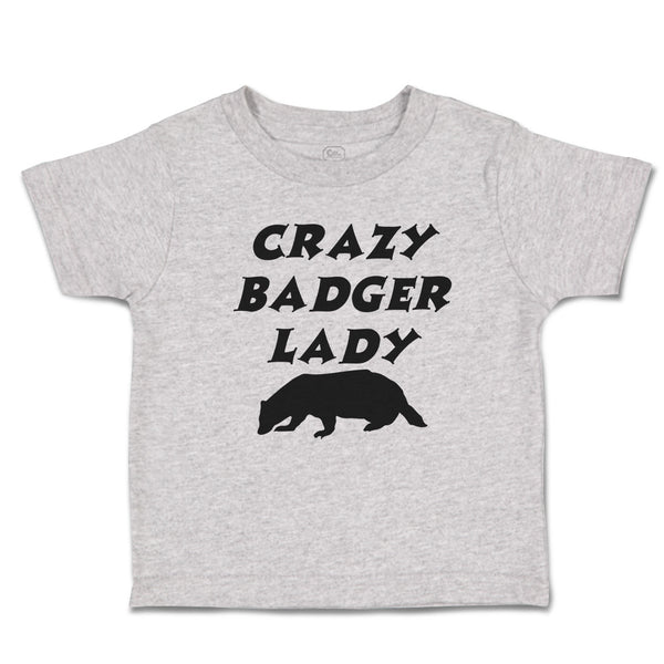 Cute Toddler Clothes Forest Crazy Badger Lady Silhouette Wildlife Toddler Shirt