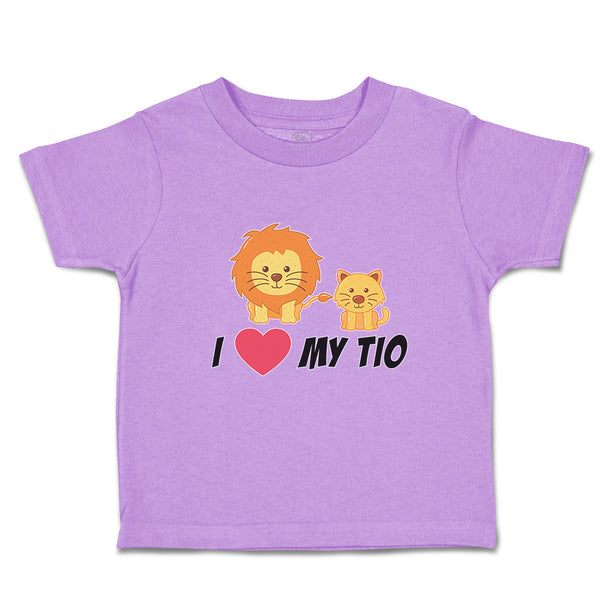 Toddler Clothes I Love My Tio Cute Funny Lions Sitting Toddler Shirt Cotton