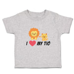 Toddler Clothes I Love My Tio Cute Funny Lions Sitting Toddler Shirt Cotton