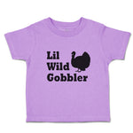 Toddler Clothes Lil Wild Gobbler Silhouette of Turkey Bird Thanksgiving Day