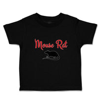 Toddler Clothes Black Silhouette Mouse Rat Sitting Tail, Paws Ears Toddler Shirt