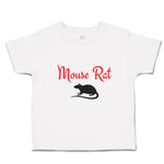 Toddler Clothes Black Silhouette Mouse Rat Sitting Tail, Paws Ears Toddler Shirt