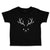 Toddler Clothes Transparency Deer Face and Silhouette Horns Toddler Shirt Cotton