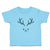 Toddler Clothes Transparency Deer Face and Silhouette Horns Toddler Shirt Cotton