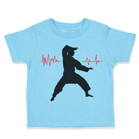 Toddler Clothes My Heart Beats for Karate Sport Karate Mma Toddler Shirt Cotton