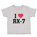 Toddler Clothes I Love Rx-7 with Heart Symbol Toddler Shirt Baby Clothes Cotton