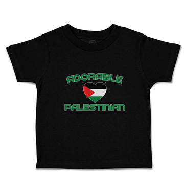 Cute Toddler Clothes The Adorable Palestinian Flag on Heart Symbol Toddler Shirt