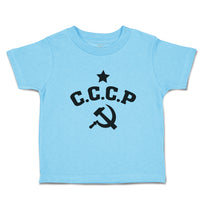 Toddler Clothes C.C.C.P Symbol Hammer Sickle and Silhouette Star Toddler Shirt