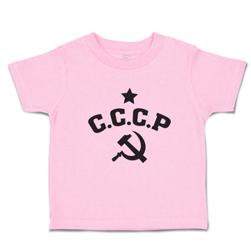 Toddler Clothes C.C.C.P Symbol Hammer Sickle and Silhouette Star Toddler Shirt