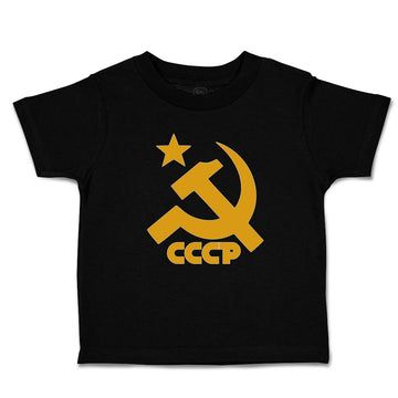 Cute Toddler Clothes C.C.C.P Symbol Hammer Sickle and Yellow Star Toddler Shirt