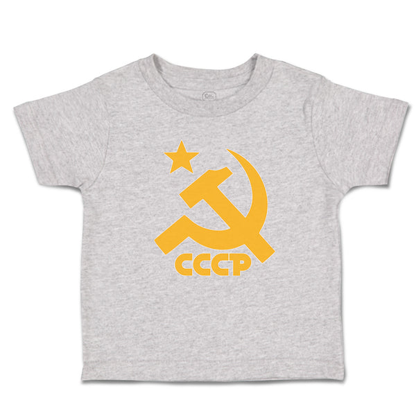 Cute Toddler Clothes C.C.C.P Symbol Hammer Sickle and Yellow Star Toddler Shirt