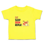 Cute Toddler Clothes Eat Sleep Drum Repeat Musical Toddler Shirt Cotton