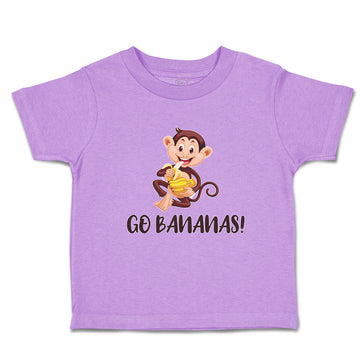 Toddler Clothes Go Bananas! An Happy Monkey Sitting and Eating Banana Cotton