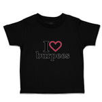 Toddler Clothes I Love Burpees with Red Heart Outline Toddler Shirt Cotton