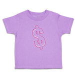 Toddler Clothes Pink Dollar Symbol of Money Toddler Shirt Baby Clothes Cotton