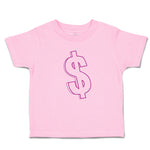 Toddler Clothes Pink Dollar Symbol of Money Toddler Shirt Baby Clothes Cotton