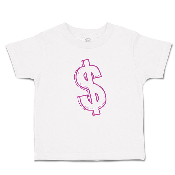 Toddler Clothes Pink Dollar Symbol of Money Toddler Shirt Baby Clothes Cotton