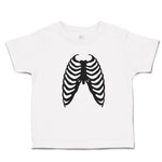 Cute Toddler Clothes Human Skull Chest Bone Skeleton Toddler Shirt Cotton