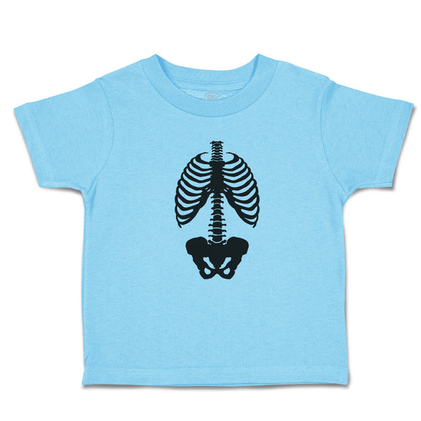 Cute Toddler Clothes Silhouette Human Anatomy Skull Bone Skeleton Toddler Shirt