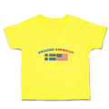 Cute Toddler Clothes American National Flag of Swedish and United States Cotton