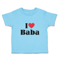 Toddler Clothes I Love Baba and Red Heart Symbol Toddler Shirt Cotton