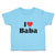 Toddler Clothes I Love Baba and Red Heart Symbol Toddler Shirt Cotton