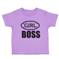 Toddler Girl Clothes Girl Boss with Ogee Pattern Toddler Shirt Cotton