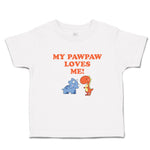 Toddler Clothes My Pawpaw Loves Me! Tyrannosaurus Rex and Triceratops Dinosaur