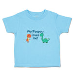 Toddler Clothes My Peepaw Loves Me Brontosaurus and Stegosaurus Toddler Shirt