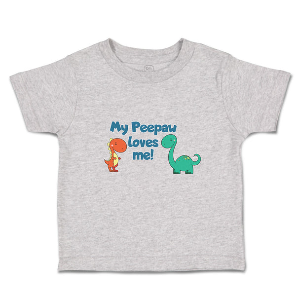 Toddler Clothes My Peepaw Loves Me Brontosaurus and Stegosaurus Toddler Shirt